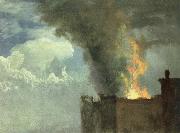 Albert Bierstadt the conflagration Germany oil painting artist